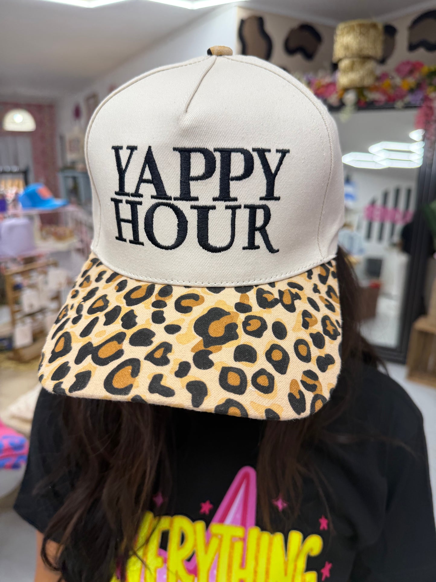 Yappy Hour Leopard Hat