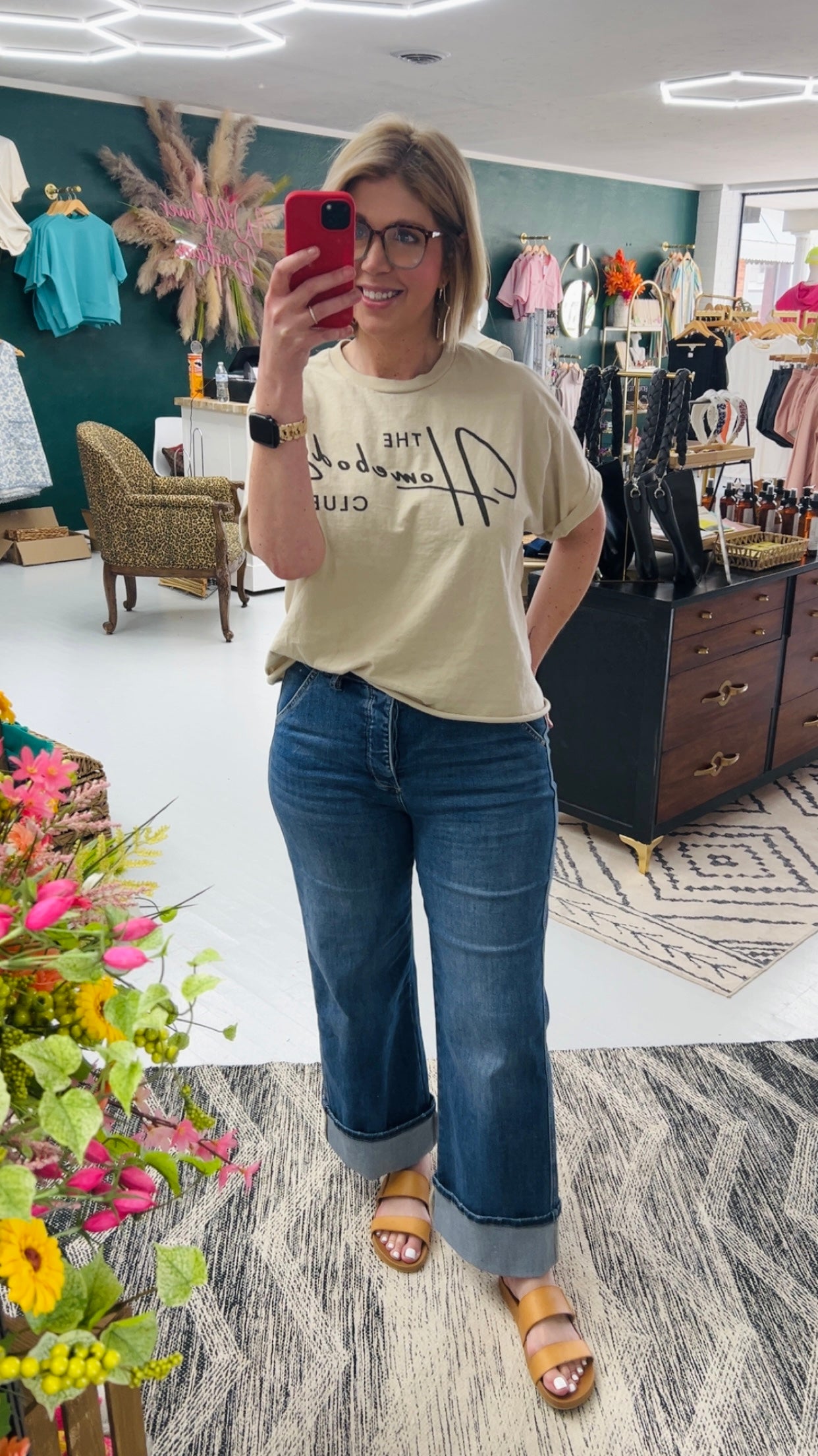 Mica~ Wide Cuffed Jeans