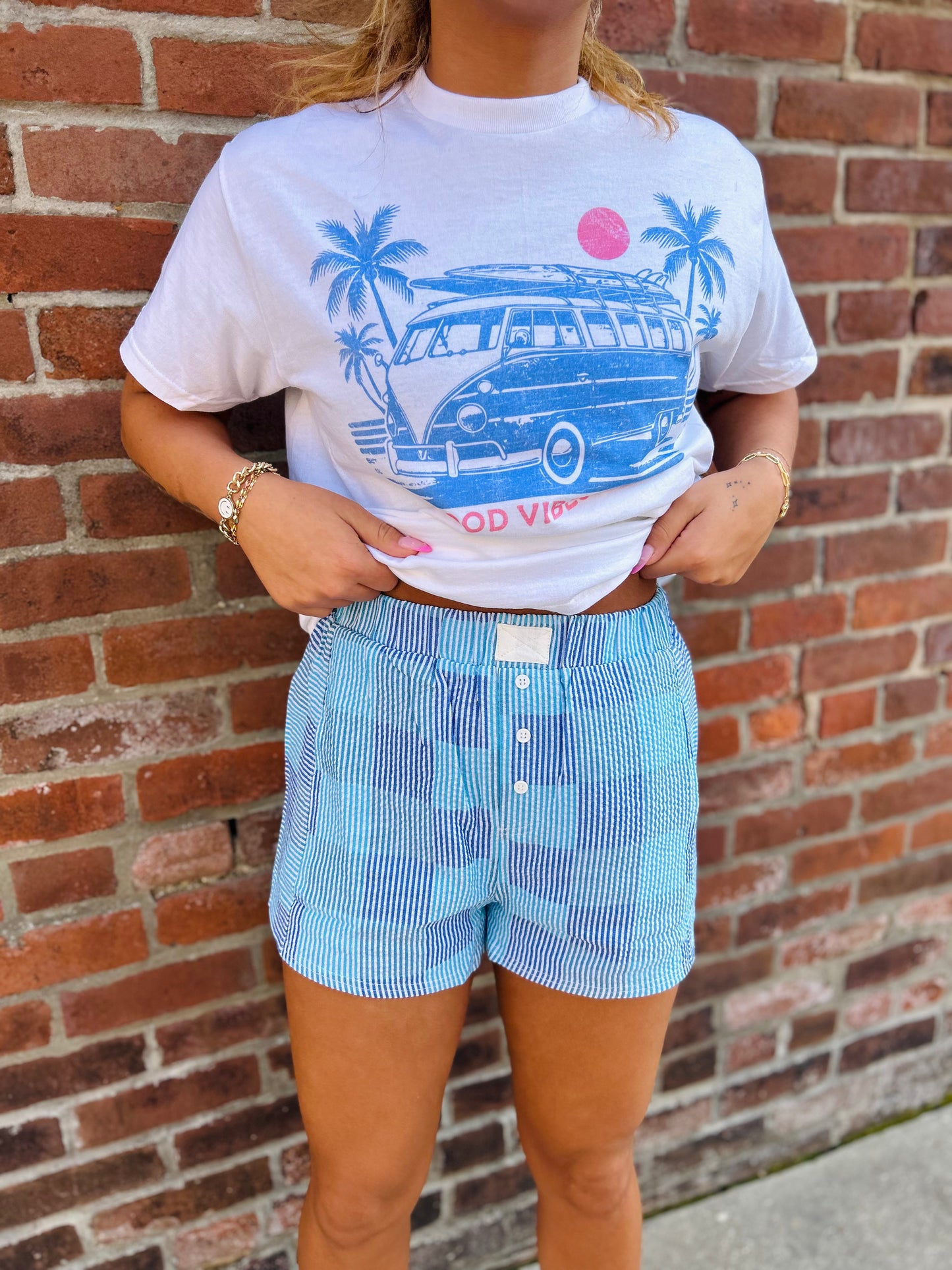 Carefree Attitude Boxer Shorts (Blue)