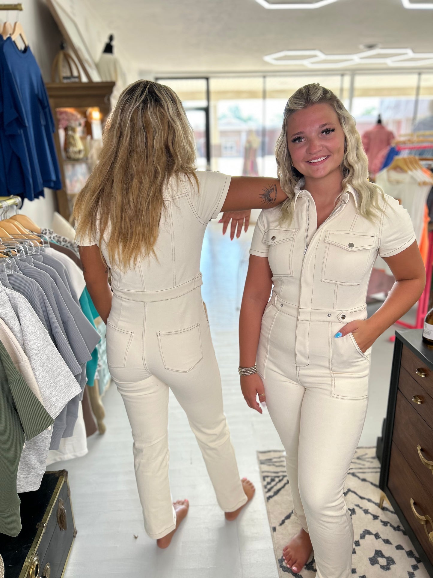 Work For It Denim Romper