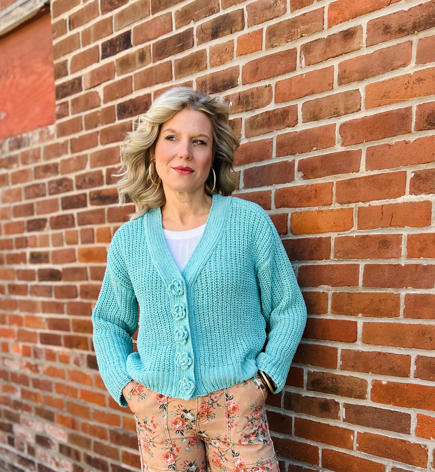 Subtle Sweetness Cardigan {Aqua}