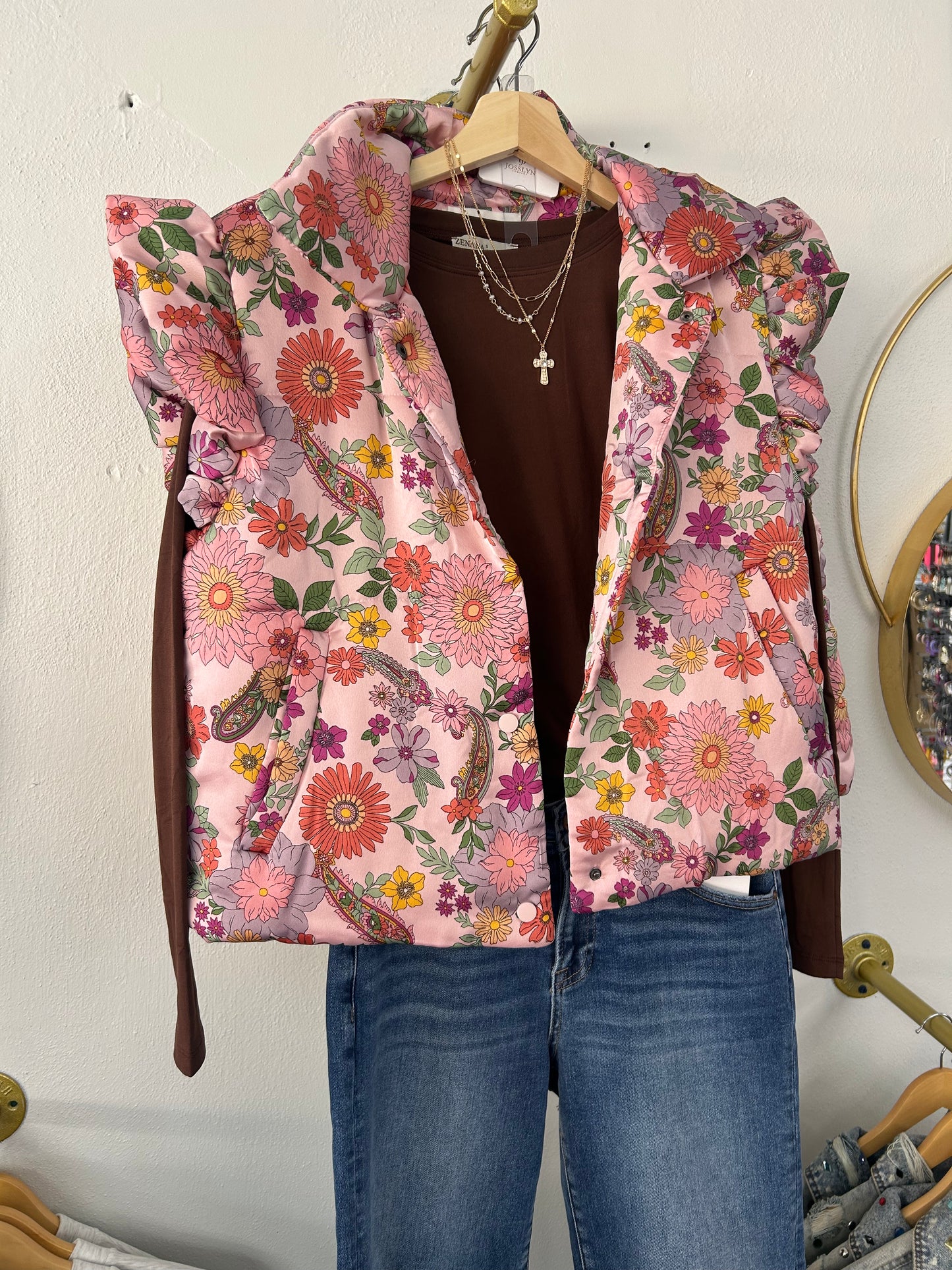 Own The Day Floral Vest