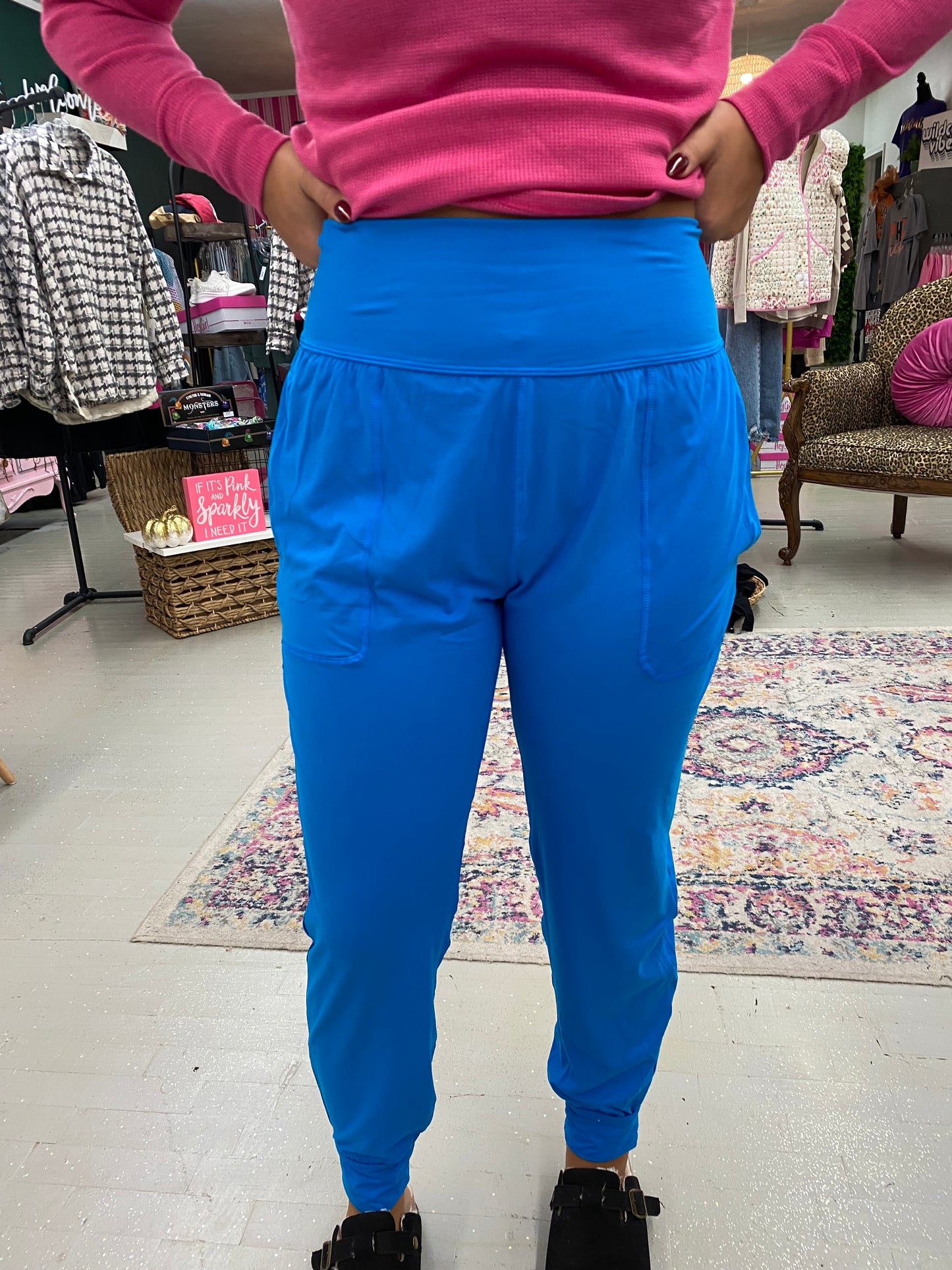 Road Trip Joggers {Bright Blue}