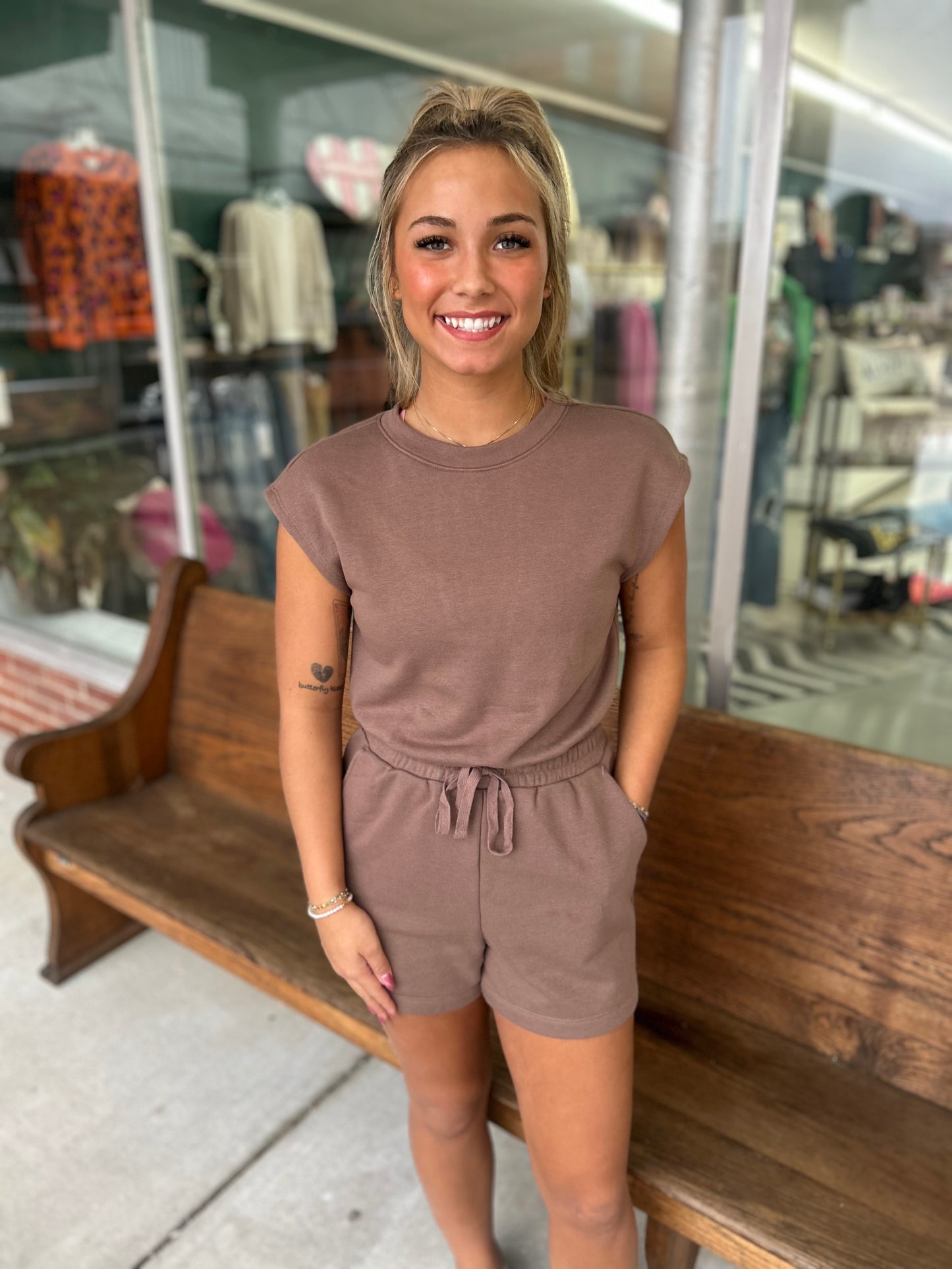 Go Getter Romper (Smoky Brown)