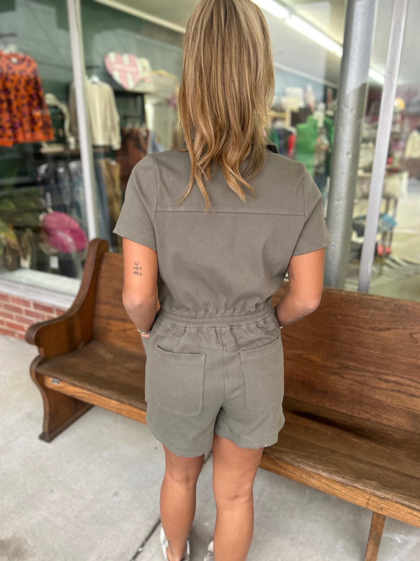 Start The Day Romper {Olive Green}