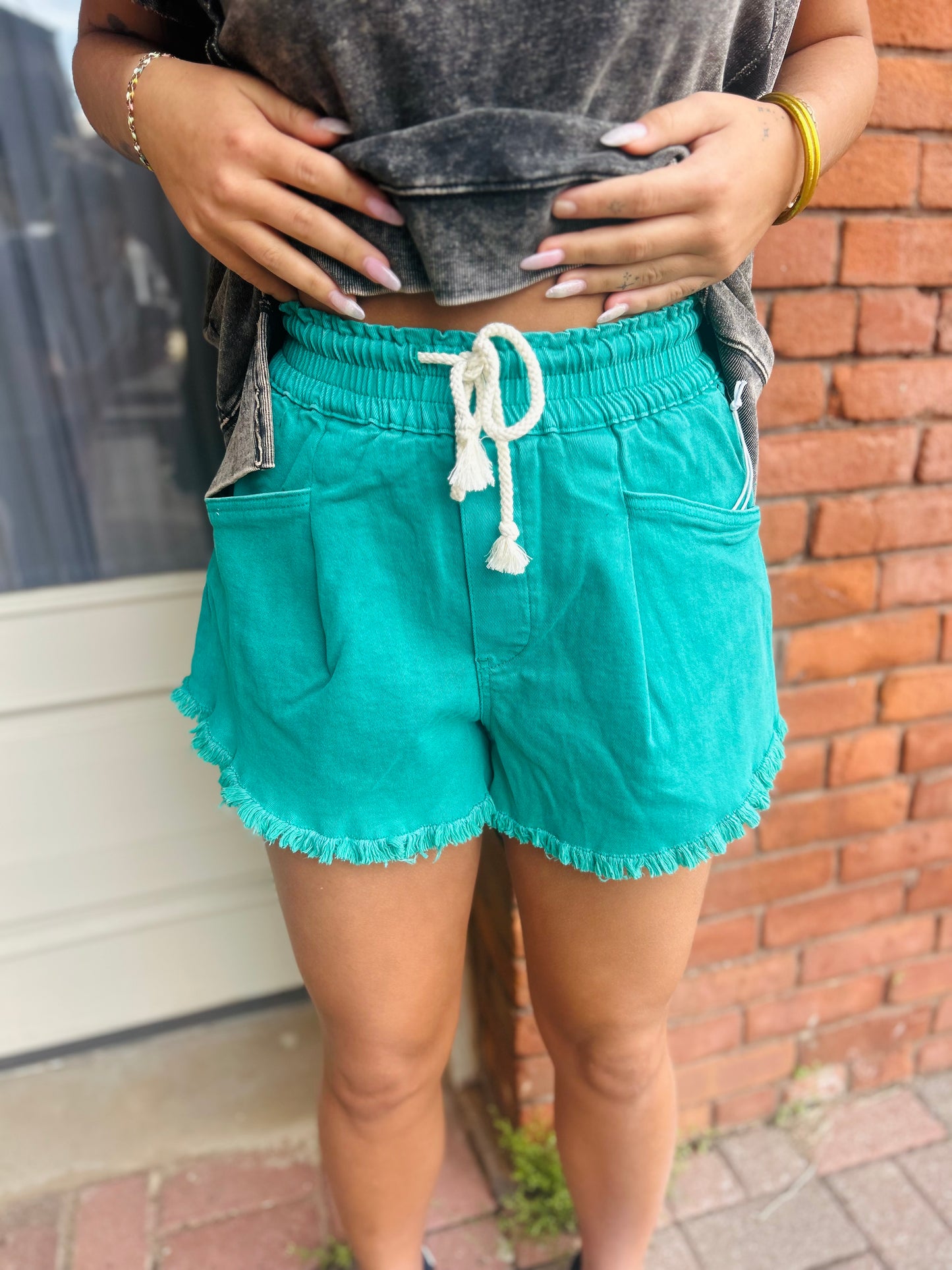 Right On Time Shorts {Green}