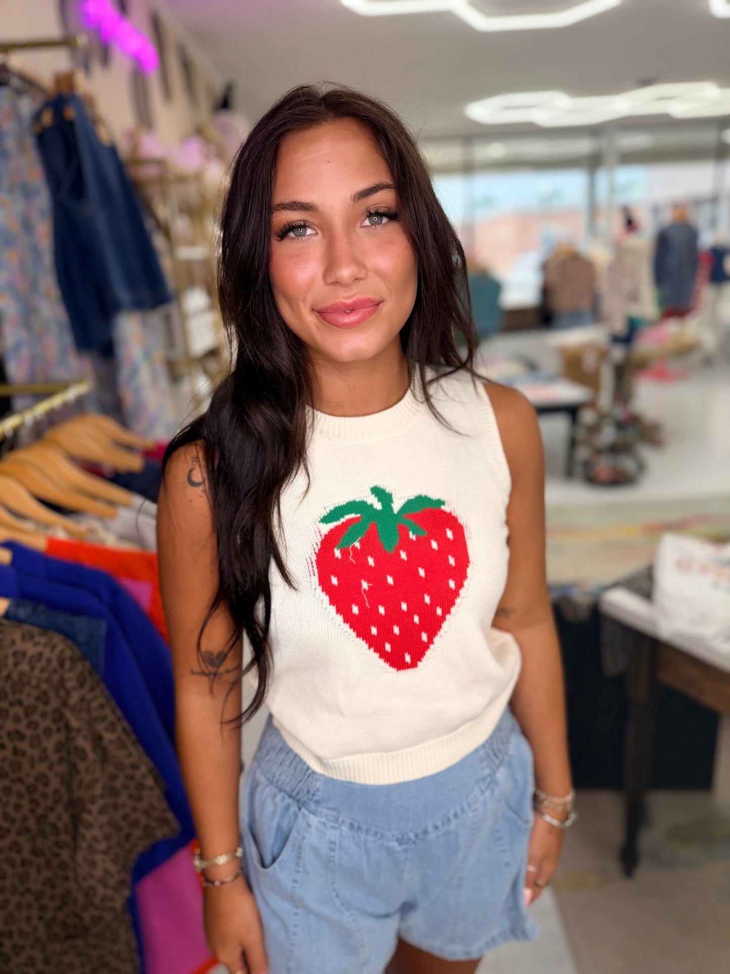 Strawberry Sweater Vest