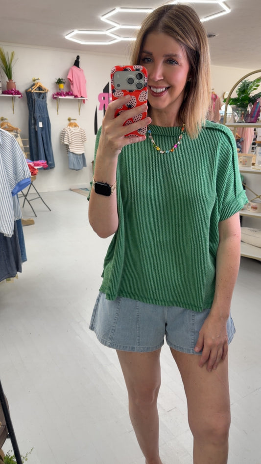 Dreamy Rib Top {Green}