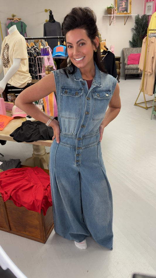 Blue Jean Breeze Romper
