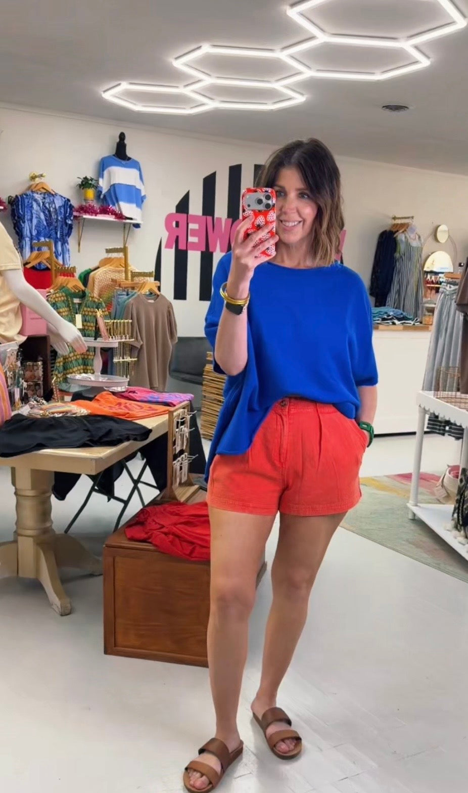 Pop of Happy Sweatshirt {Bright Blue}
