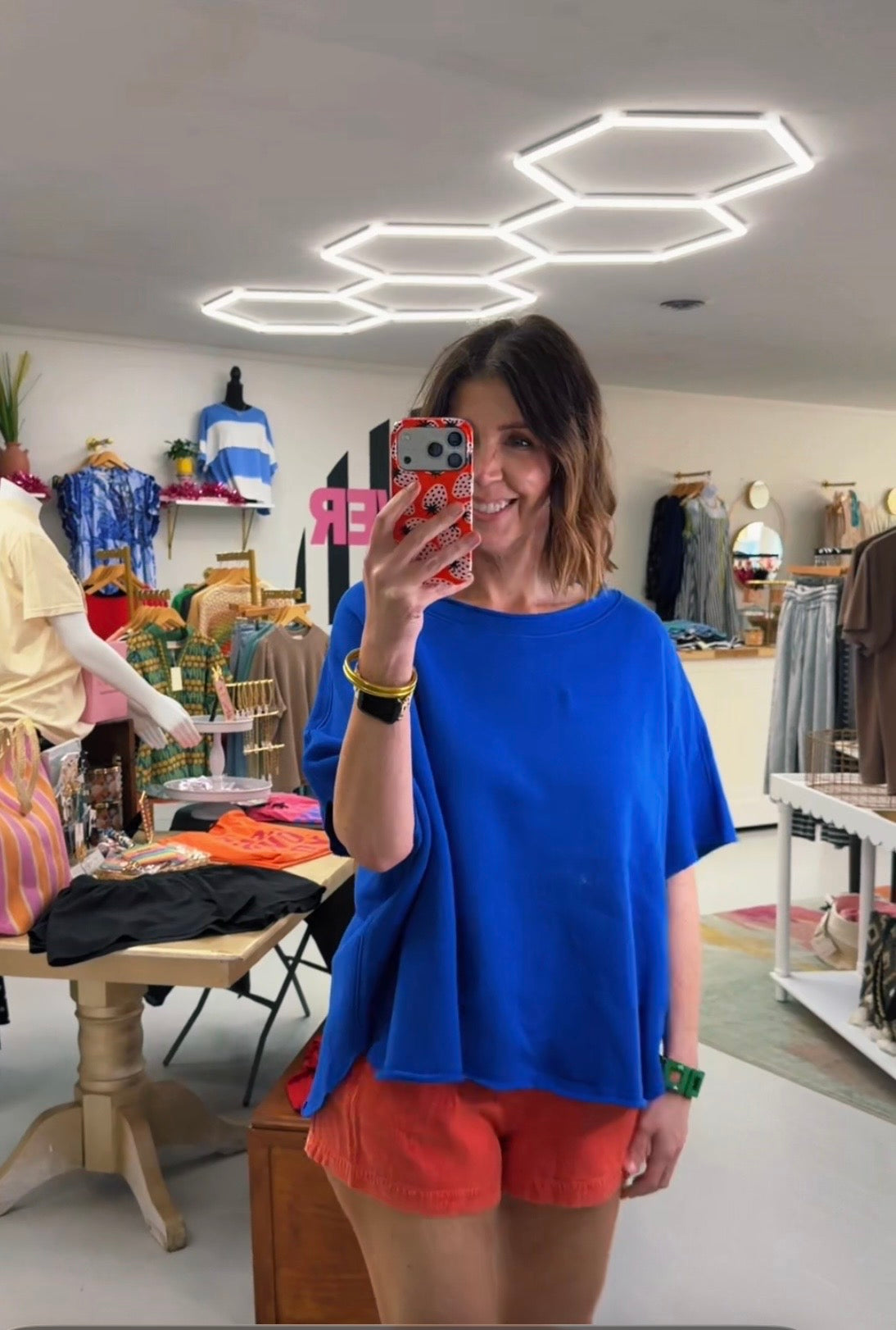 Pop of Happy Sweatshirt {Bright Blue}