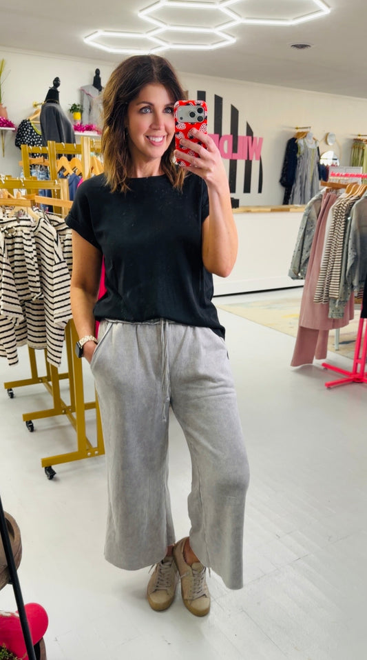 Too Good To Be True Pants {Gray}