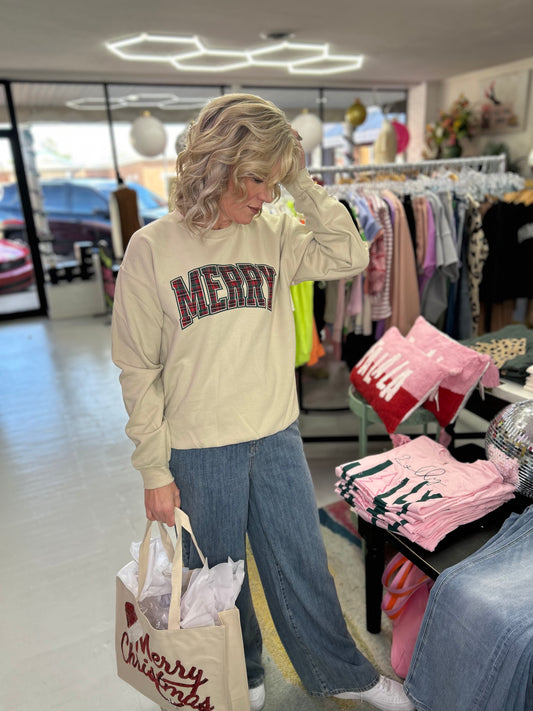 Merry Plaid Sweatshirt