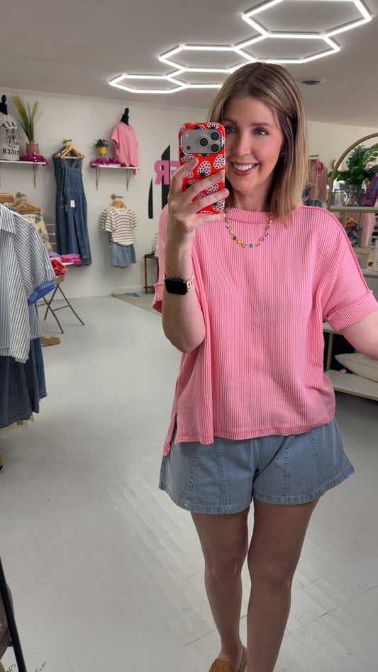 Dreamy Rib Top {Pink}