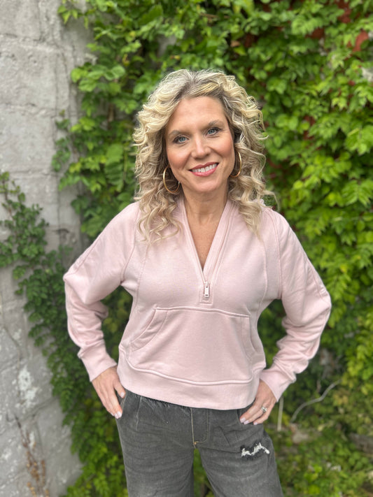 Somewhere Comfy Hoodie {Pink}