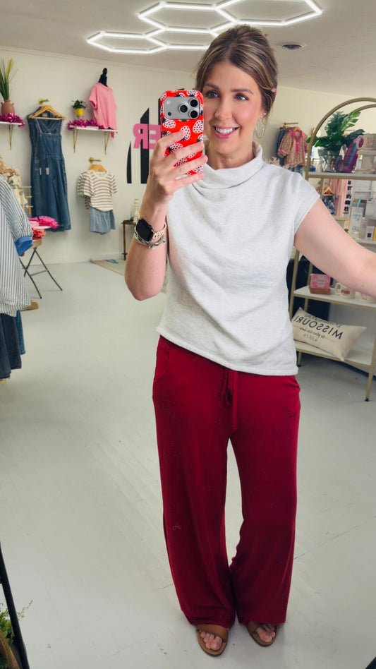 On Repeat Drape Neck Top