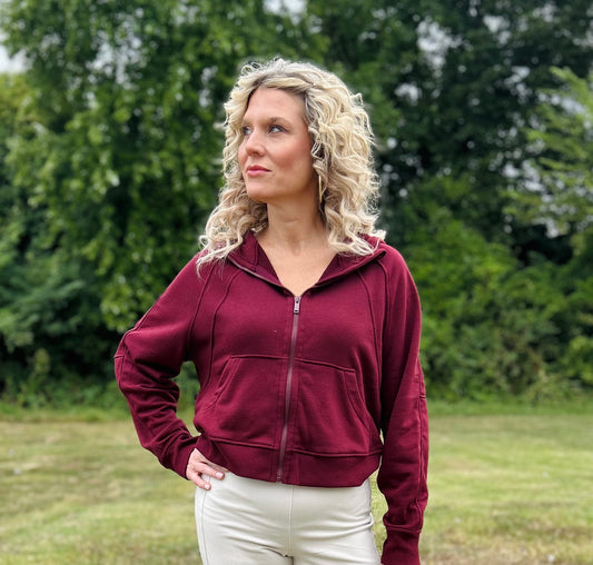 Simple As That Jacket {Burgundy}