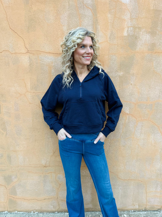 Somewhere Comfy Hoodie {Navy}