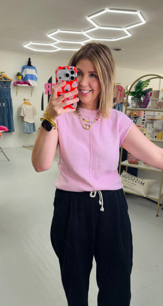 Slow Summer Sweater {Pink}