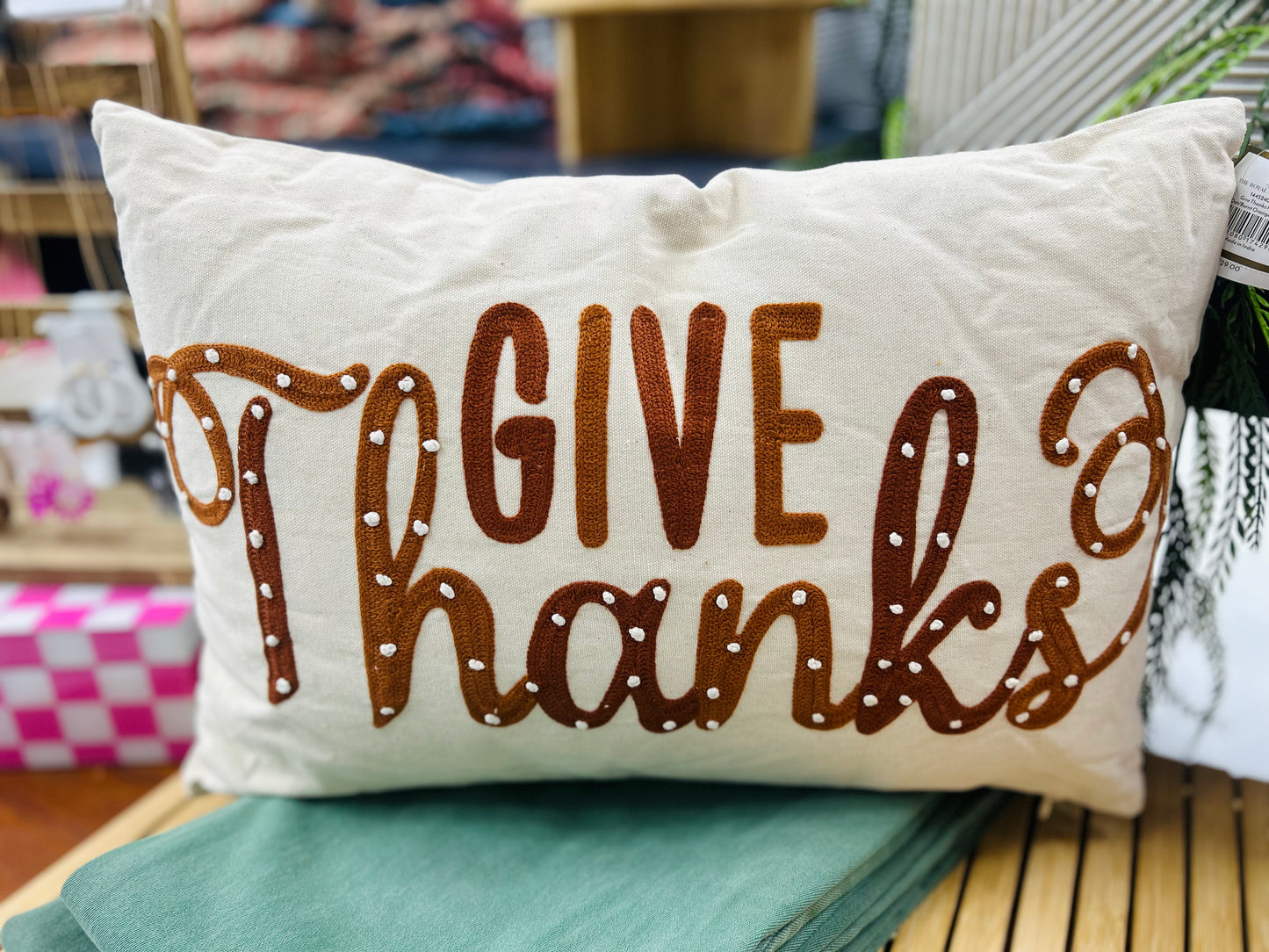 Give Thanks Pillow