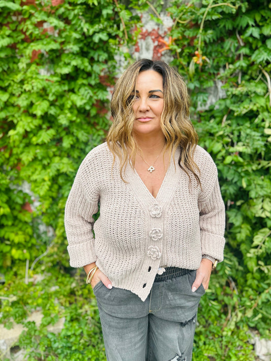 Subtle Sweetness Cardigan {Latte}