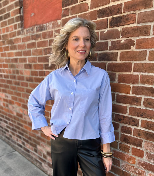 Chic Serenity Blouse {Blue}