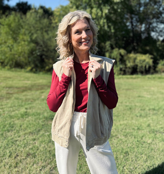 Sandstone Denim Vest