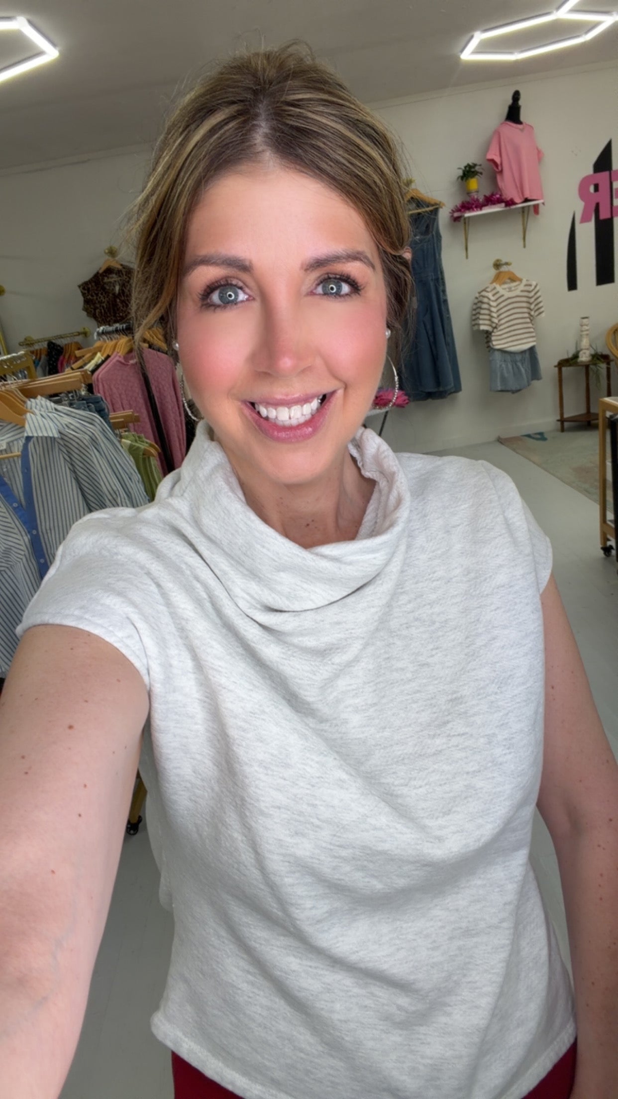 On Repeat Drape Neck Top
