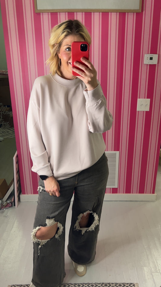 More Than Perfect Scuba Sweatshirt {Mocha}