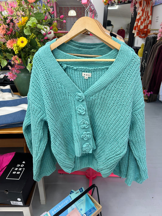Subtle Sweetness Cardigan {Aqua}