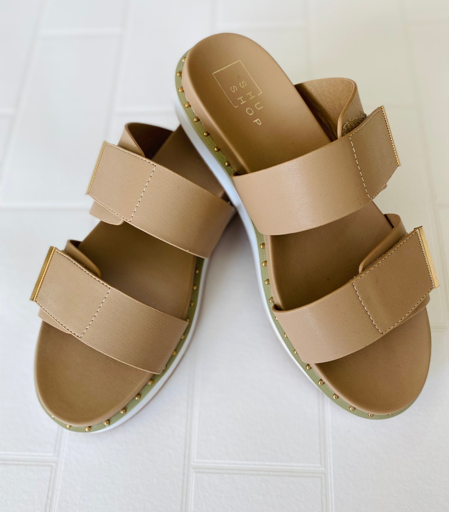 {ShuShop} Bethany Double Strap Sandals