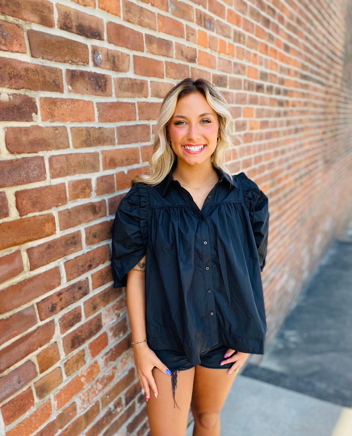 Paris Button Up Top