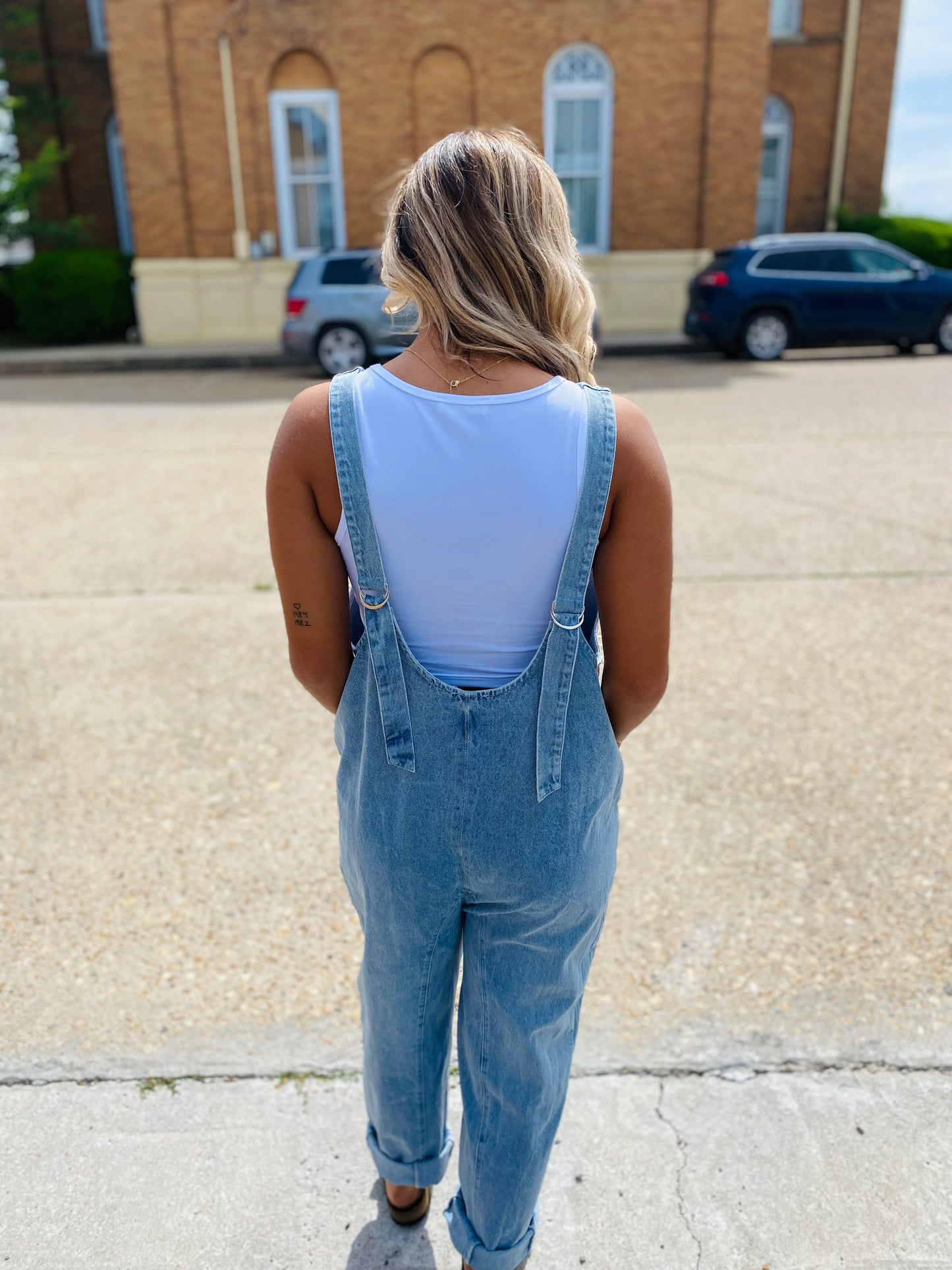 Saturday Morning Denim Romper