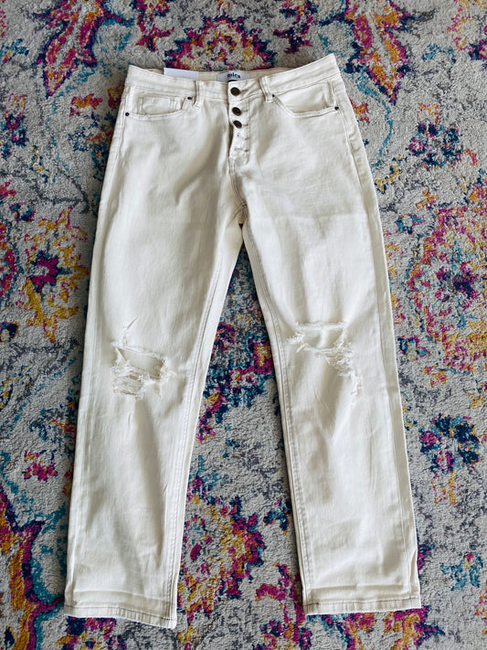 Count On Me Cream Jeans