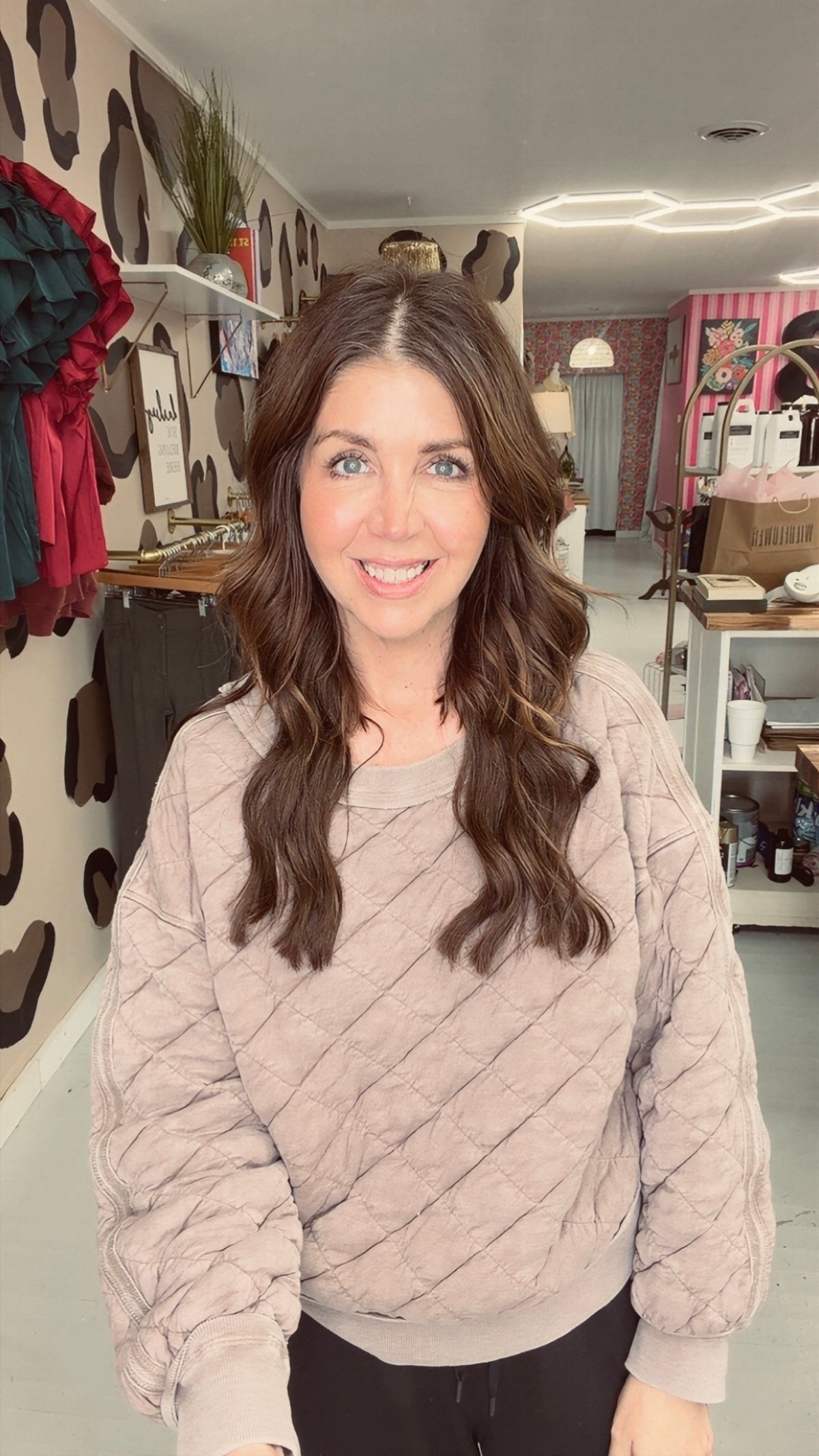 Seasons Change Quilted Sweatshirt {Mocha}