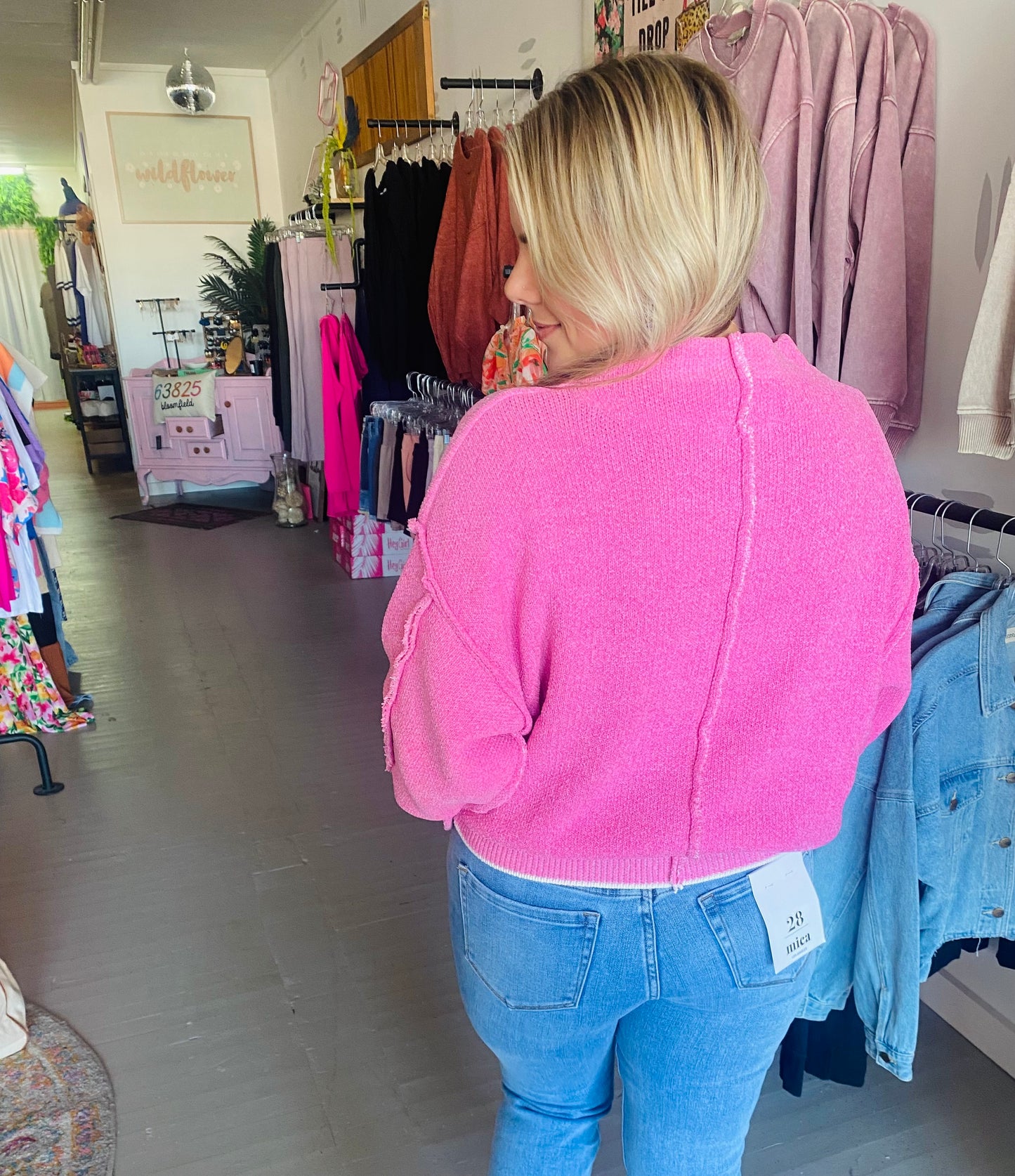 Every Moment Chenille Sweater {Hot Pink}