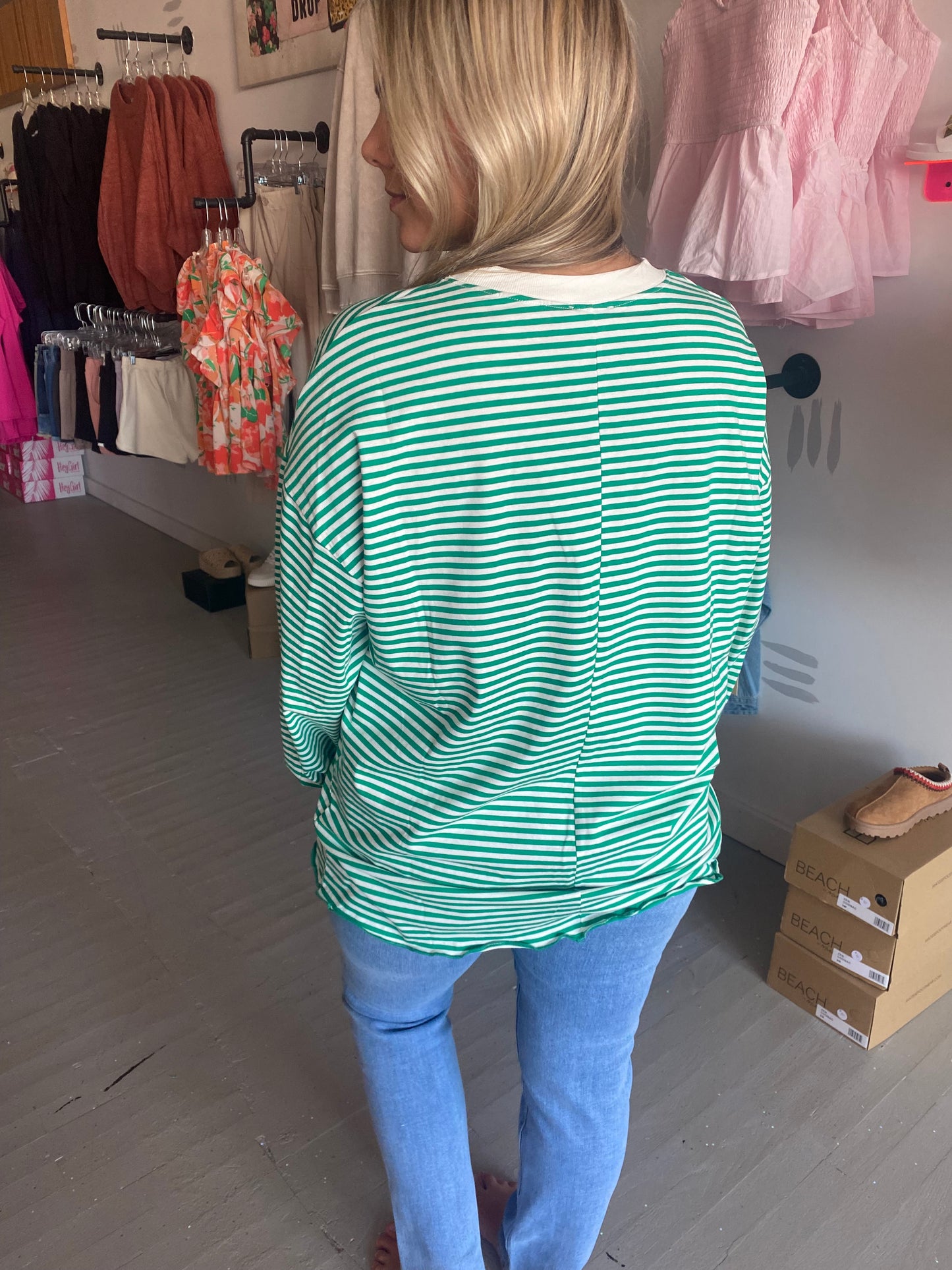 Sunday Funday Striped Tee